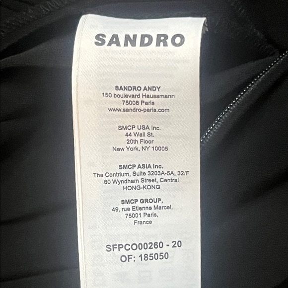 Sandro Elegant Black Romper Beautiful Construction sz 40 est 8 - Picture 14 of 16